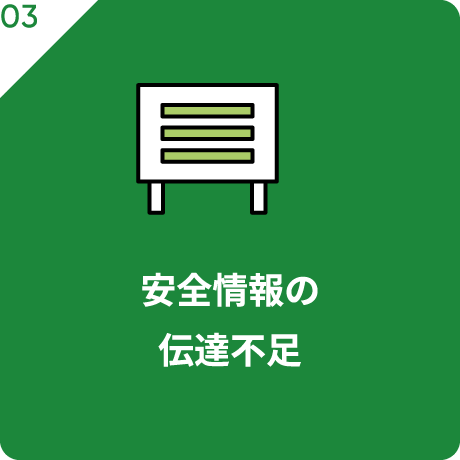 安全情報の伝達不足