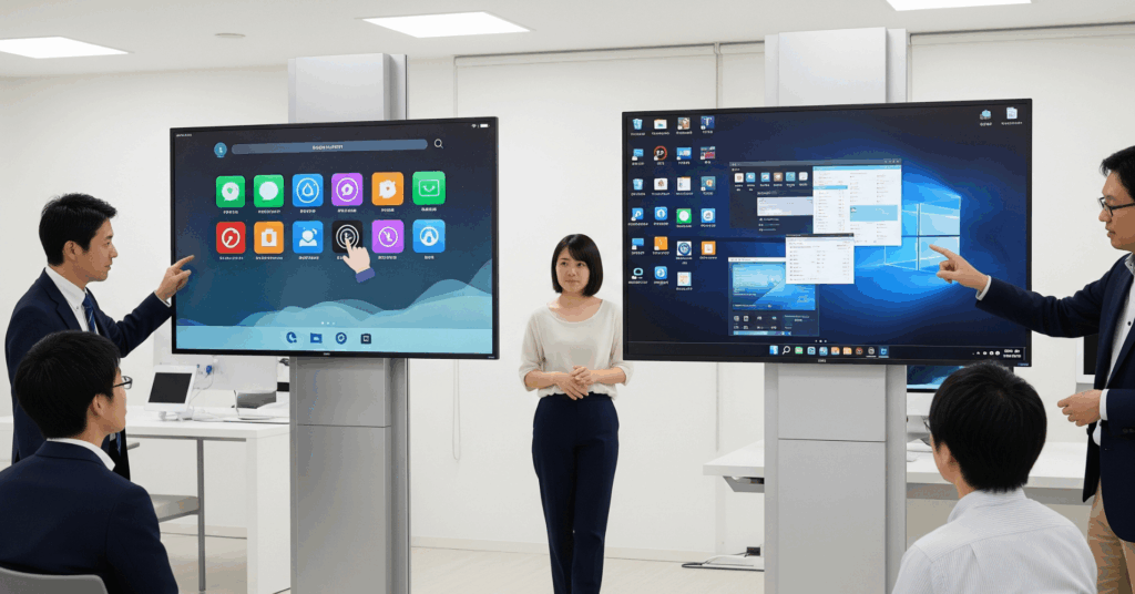 Dual-Functionality-of-a-Custom-OS-and-Windows - 電子黒板モニまる